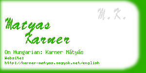 matyas karner business card